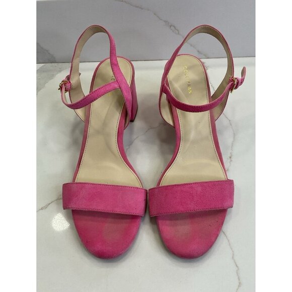 Cole Haan Josie Block Heels Dubarry Suede Sandal Size 9.5 - Picture 1 of 9